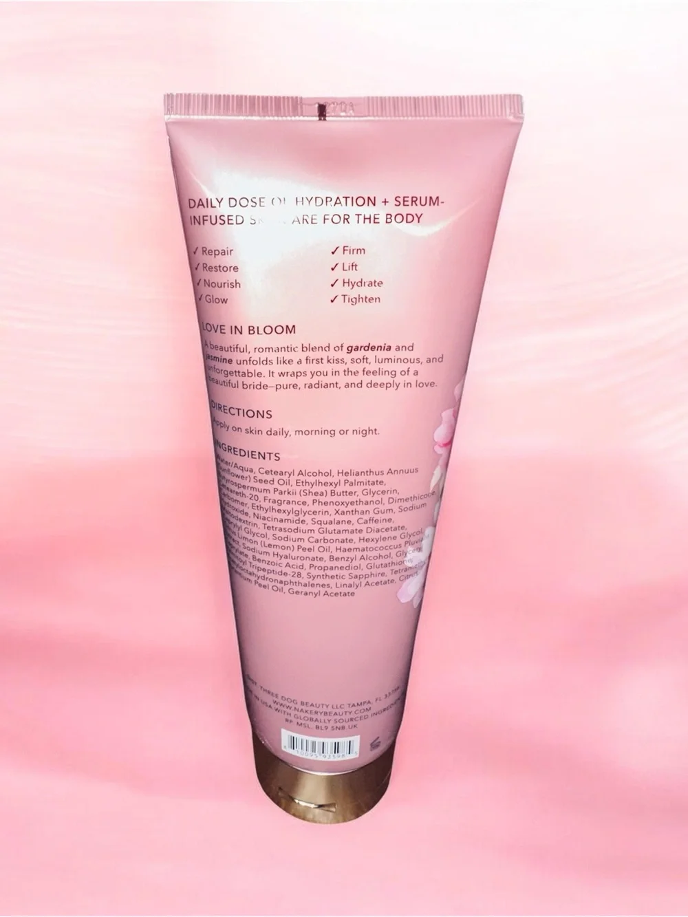 Nakery  Beauty SkinFirm Pink Body Cream - Hydrating & Firming  Love in bloom